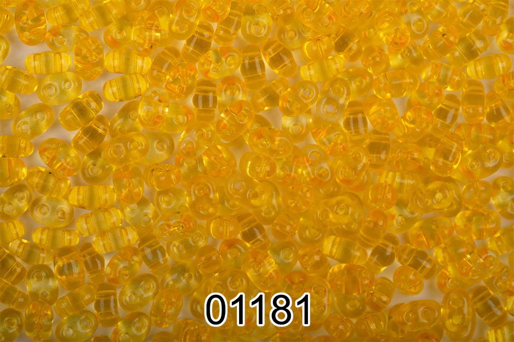 Бисер Preciosa Twin 3 2.5х5 мм, 500 г, 01181 (T51) желтый, 321-96001