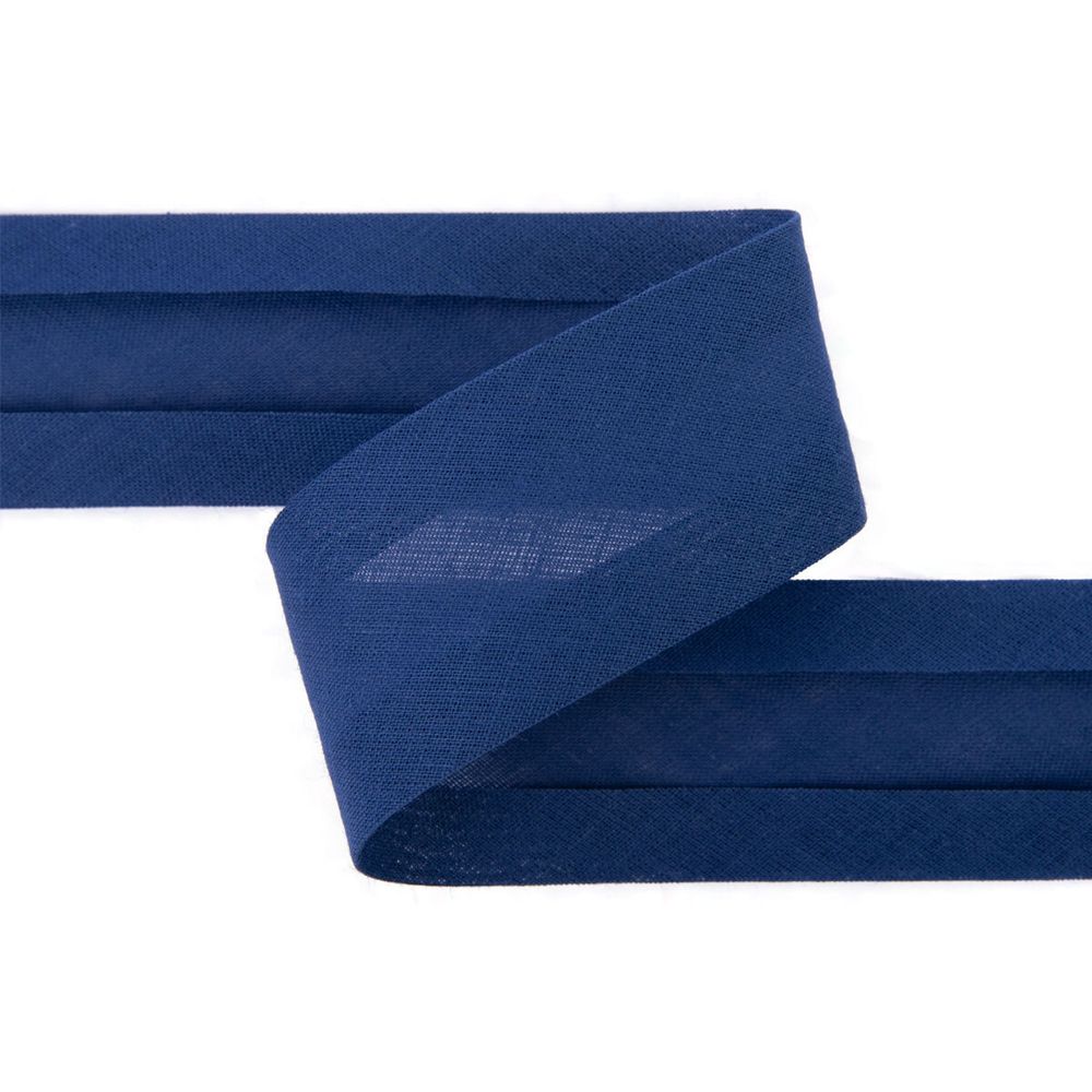 Косая бейка хлопковая 40 мм / 5 шт по 5.4 метра, №052 синий, Gamma GK-40C