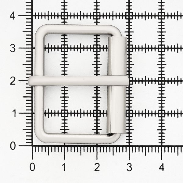 Пряжка прямоугольная 30 мм, металл (Nickel Серебро (никель) матовое), МТ_1864, 6 шт