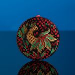 Набор для вышивания бисером Кроше (Радуга бисера) В714, Талисман Хохлома 8х8см