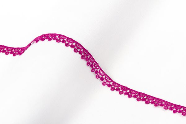 Кружево гипюр (плетёное) 13 мм / 8.8 м, GP009VI фиолетовый, Gamma GGM-1301