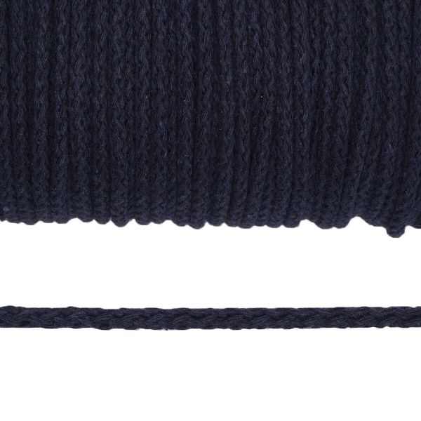 Шнур круглый х/б ⌀5.0 мм / 100 метров, 03 синий