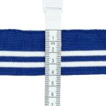 Подвяз (довяз) трикотажный с полосками 4 см / 1 метр, голубой, 3AR2876