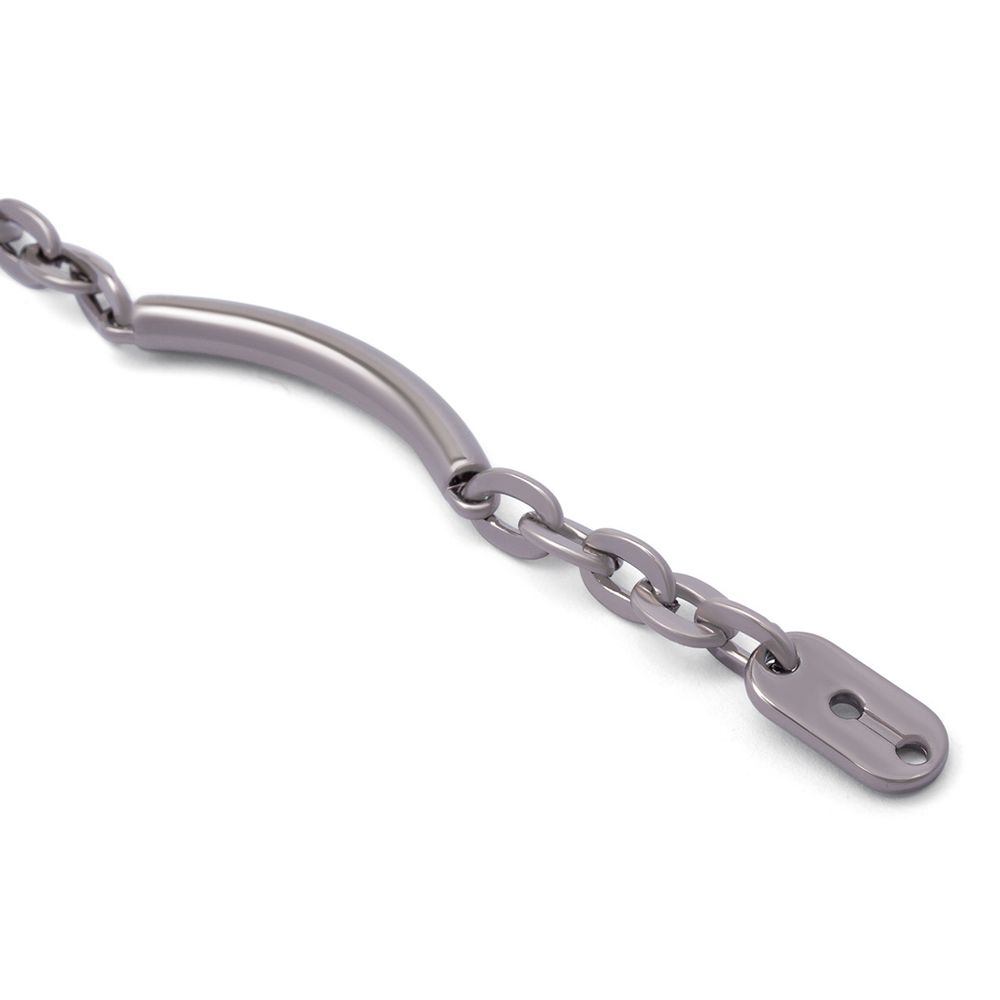 Цепочка-вешалка 105х 7 мм, металл, Pewter олово, чер.никель, 2 шт, MB196