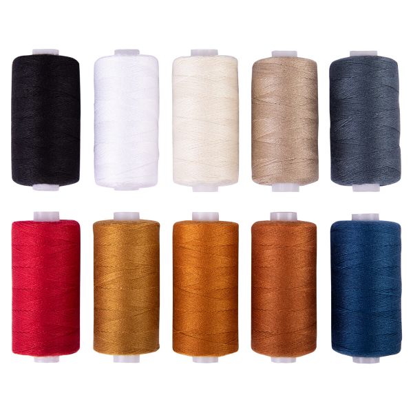 Нитки швейные джинсовые Gamma 20s/3, 183 м / 10 кат, ассорти 1