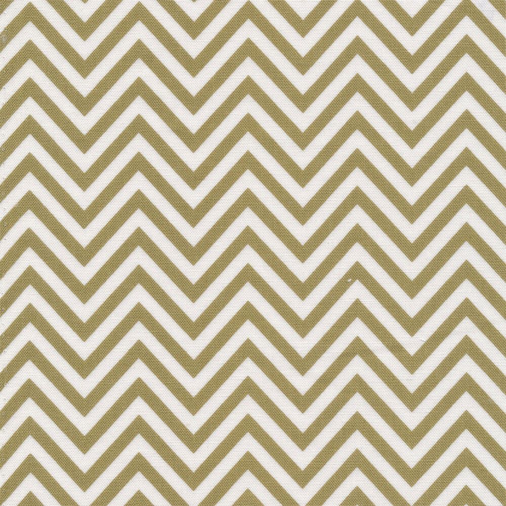 Ткань для пэчворка Peppy Бабушкин сундучок, рулон 112 см / 5 метров, БС-02 зигзаг бл.зеленый, Peppy