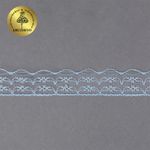 Кружево отделочное в стиле "трикотаж" 20 мм, диз. 280, цв.05 голубой, уп. 27,4 м