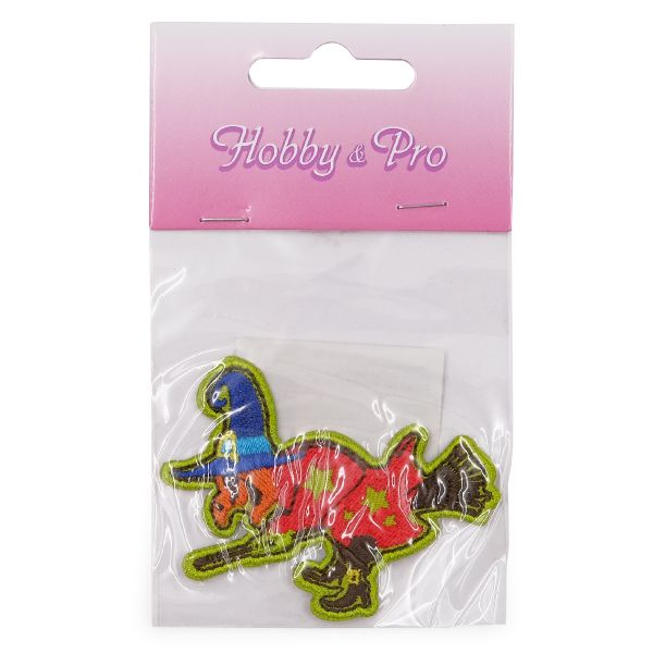 Термоаппликация Баба Яга на метле, 5.5х5.5см, Hobby&Pro