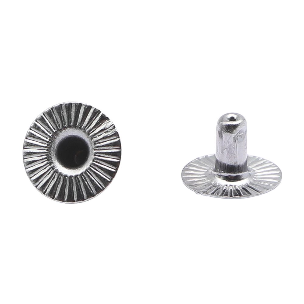 Кнопка Альфа (S-образная) ⌀12.5 мм, ≈1440 шт, №54, СТАЛЬ, чер.никель, NEW STAR