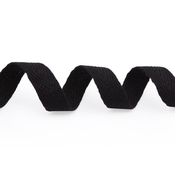 Тесьма (лента) киперная (100 х/б) 13 мм / 50 метров, черная