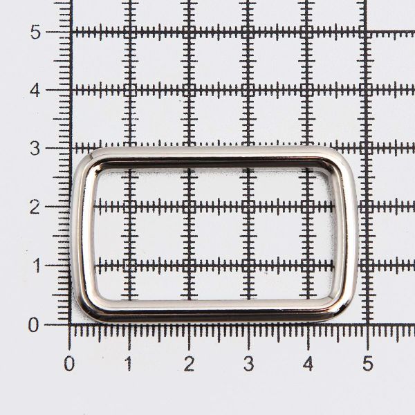 Рамка прямоугольная металл 40 мм /49х30 мм/ никель, ГУ12749, 4 шт