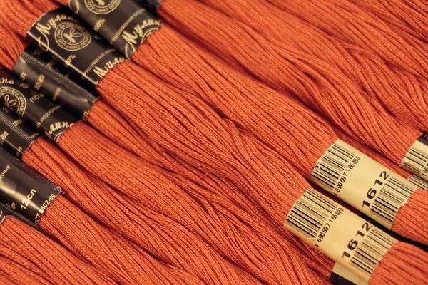 Мулине ПНК им.Кирова цв.1909 фиолетовый, 12 мотков по 10 метров