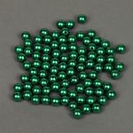 Бусины пластик (перламутр) ⌀10 мм, цв.035 изумруд, уп.50г (96 шт), Magic4Hobby