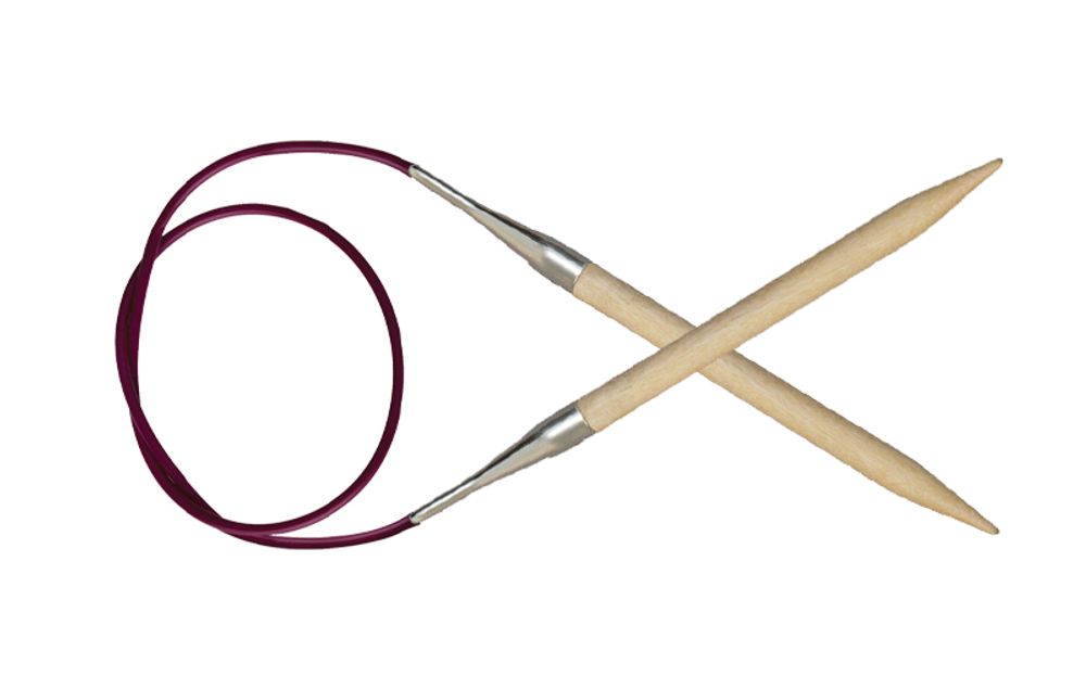 Спицы круговые укороченные Knit Pro Basix Birch ⌀6.5 мм, 40 см, 35313