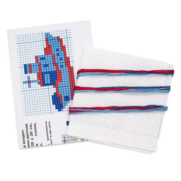 Набор для вышивания нитками РС Студия, Кораблик 5,5х8,5 см