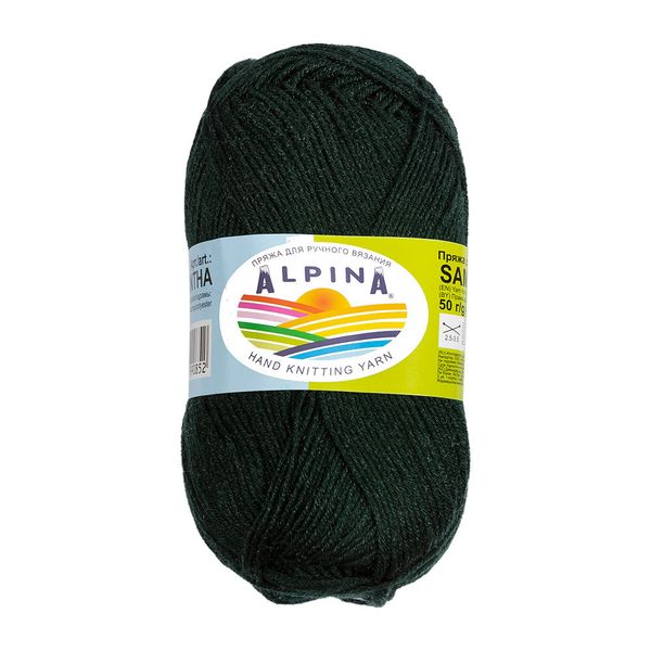 Пряжа Alpina Samantha / уп.10 мот. по 50г, 160м, 06 т. изумрудный