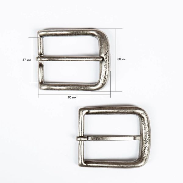 Пряжка ременная металл 40 мм ч, никель серебро, металл, 2 шт, BIG