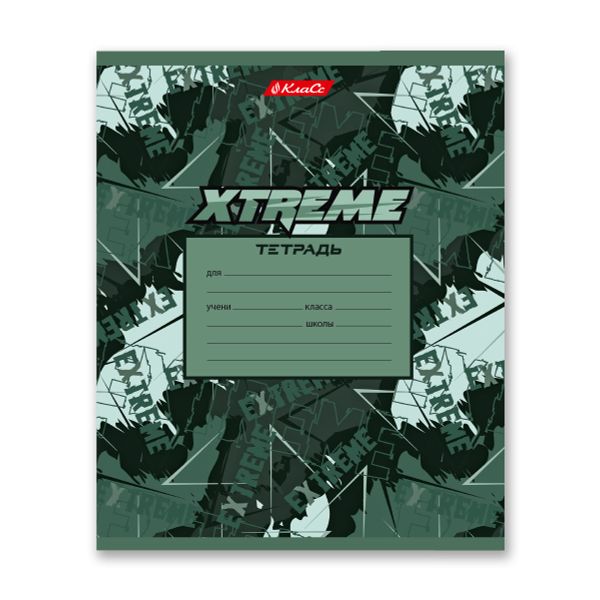 Тетрадь ученическая школьная, выборочный лак, A5+ 12 л. на скобе, 25 шт, клетка, 000354 Экстрим, Светоч 12ТСКд5_4_3_1