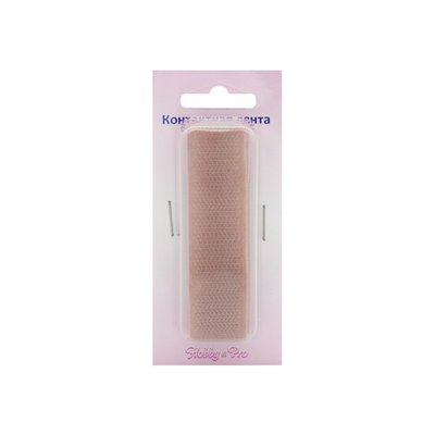 Лента контактная липучка (велкро) пришивная фасовка 20 мм / 25 см, 33 гр.розовый, /пара/, Hobby&Pro, кач."A" /TOS/
