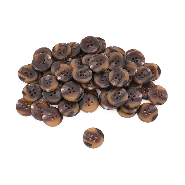 Пуговицы 4 прокола 28L=18 мм, col. B коричневый, 72 шт, CN2832