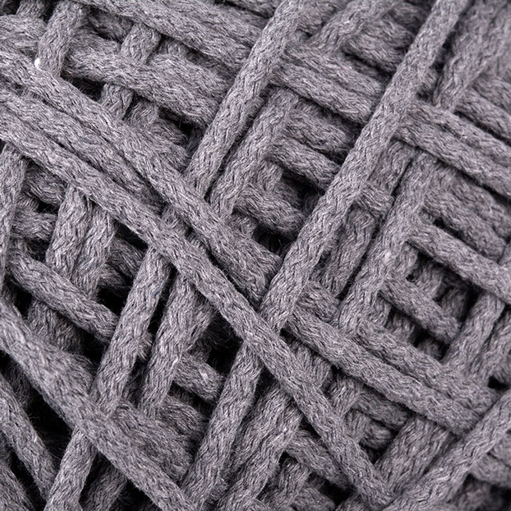 Шнур для макраме круглый х/б 06мм 60184/200 6 серый уп.200м