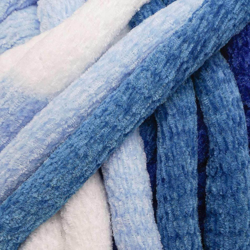 Пряжа Astra Premium (Астра Премиум) Джамбо / уп.1 мот. по 150 г, 13 м, 09 серый/белый/т-синий