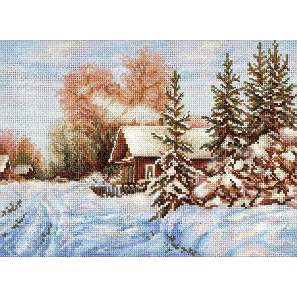Набор для вышивания нитками МП Студия НВ-910, Деревенская улочка, 22х28 см