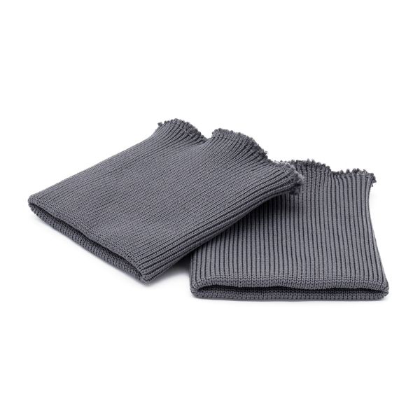 Манжеты трикотажные 9.0х9.5 см, 1 пара, средней плотности 14 кл, 1х1, 8123 серый