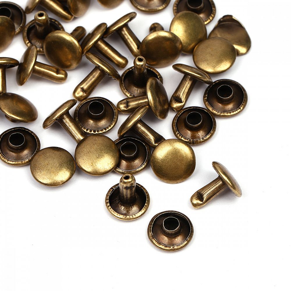 Хольнитены двухсторонние сталь 9х9 мм, №33, TBY.5209 цв. антик уп. 1000 шт, TBY