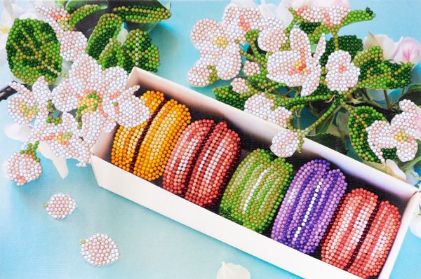 Алмазная (кристальная) мозаика Фрея, Макаруны, 30х20 см