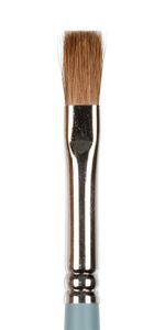 Кисть колонок плоская №08, 10 шт, короткая ручка, Vista-Artista 20232-08