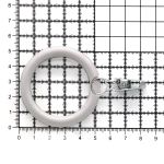 Кольца шторные круглые ⌀38 мм, с металлическим зажимом, белое ДС, 20 шт
