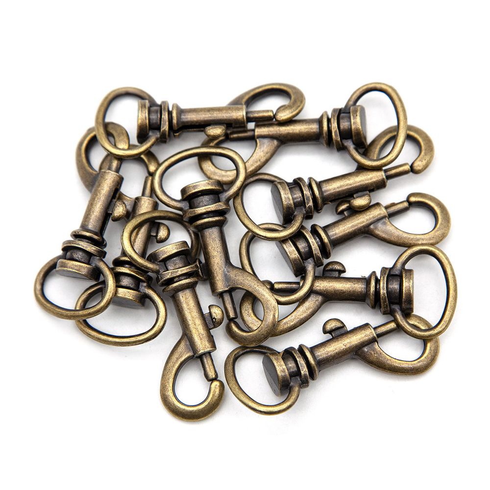 Карабин металл 19.0 мм (53х24 мм), бронза, 10 шт