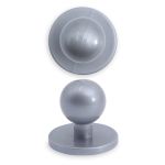 Пуговицы Пукли для поварских курток 12 шт, 10мм (d основания=18мм, h=16мм) (серебро)