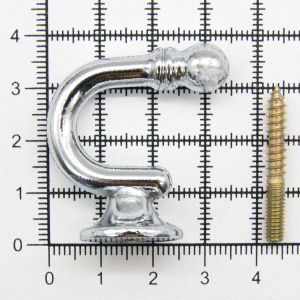 Крючки под подхваты ⌀19 мм, 4 серебро