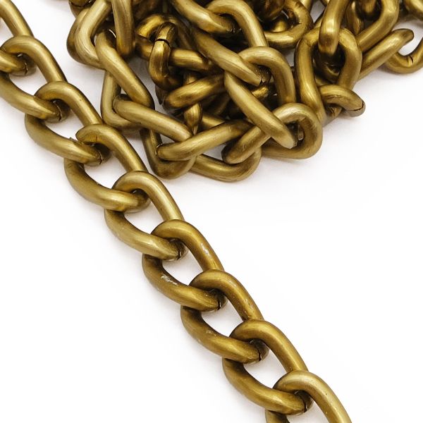 Цепь алюминиевая 15,3х10 мм, 10 м, антик