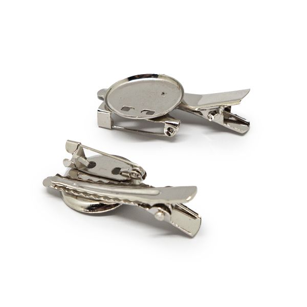 Заготовка для броши с булавкой и прищепкой, металл, 1,9 см, 2 шт, 20782(20587)