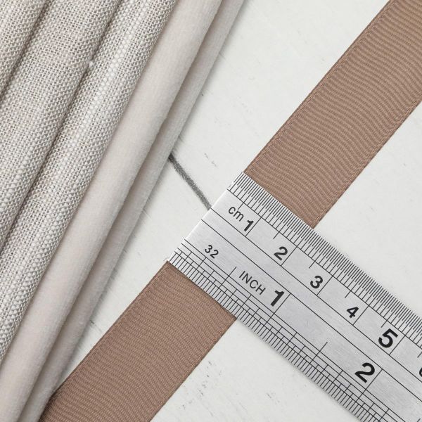 Лента репсовая (в рубчик) 20.0 мм, 075 серо-коричневый, уп.18,28 м