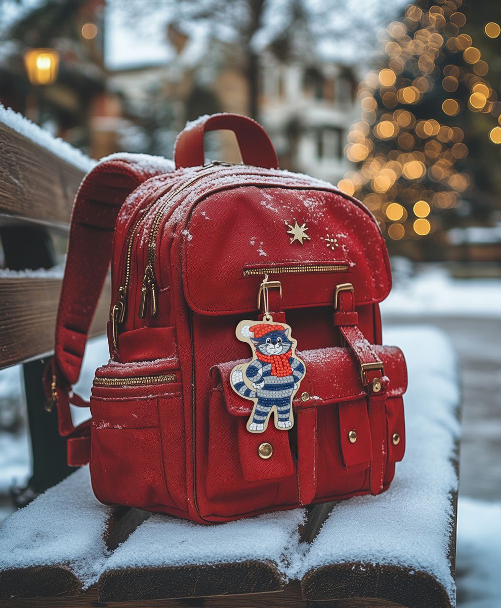 Алмазная (кристальная) мозаика Фрея CMF-ALVP-031, Союзмультфильм. Подвеска Кот Матроскин в шапке, 7х11 см