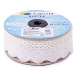 Кружево шитьё 42 мм / 10 м, кремовый, Gamma GYEM-4202