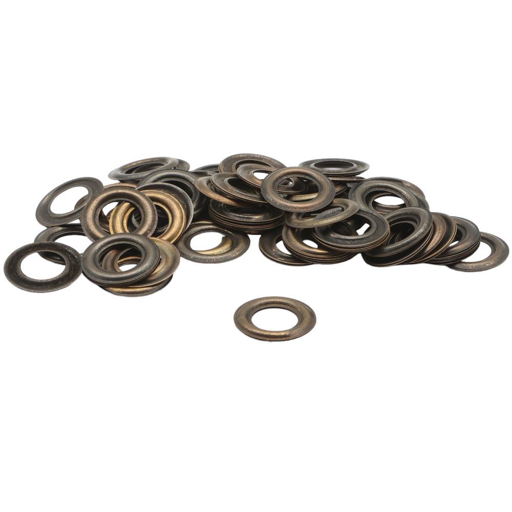 Люверсы металл ⌀12.0 мм (внутр.), №26, сталь, антик, 100 шт, New Star