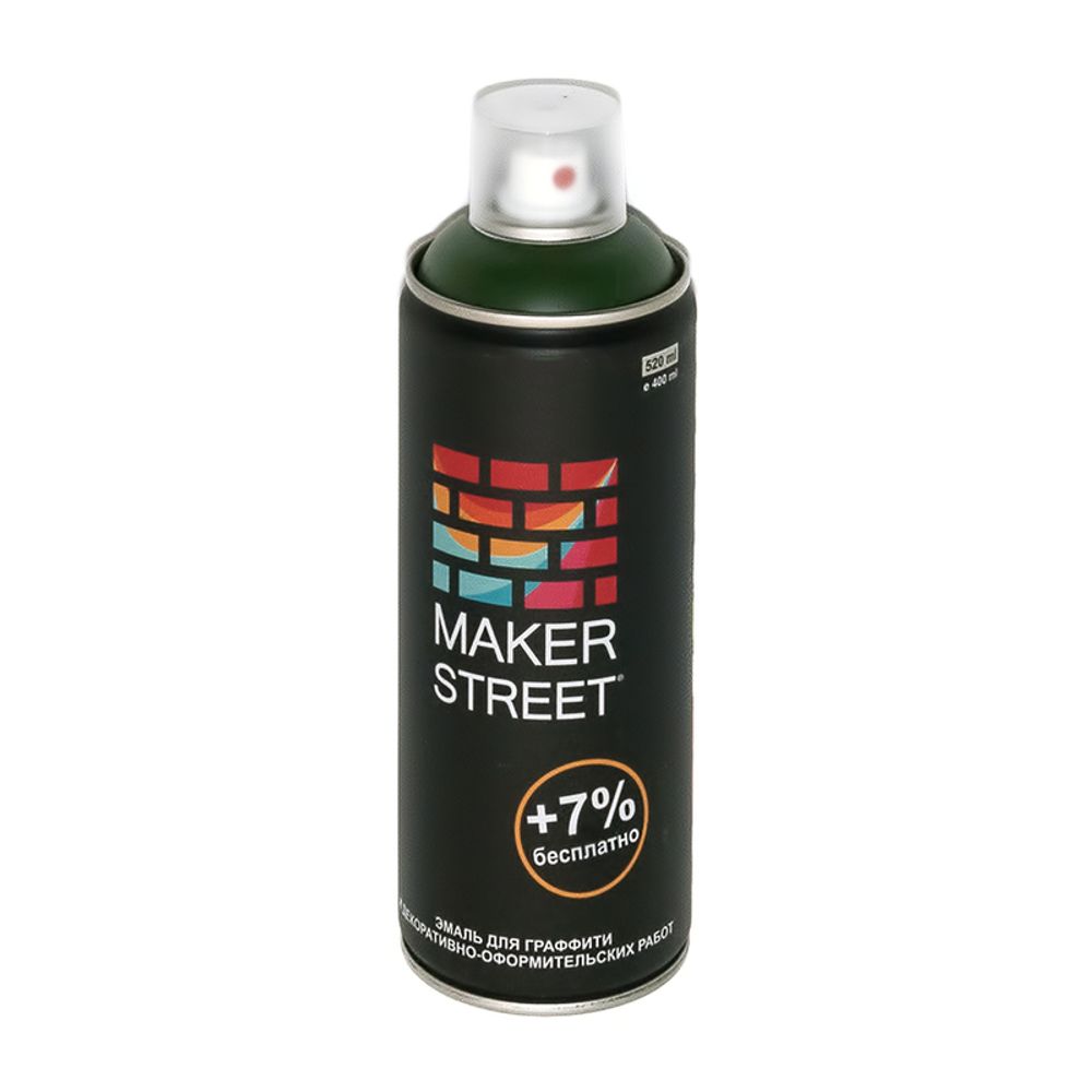 Эмаль для граффити 400 мл, 611 Зеленая хвоя, Makerstreet MS400