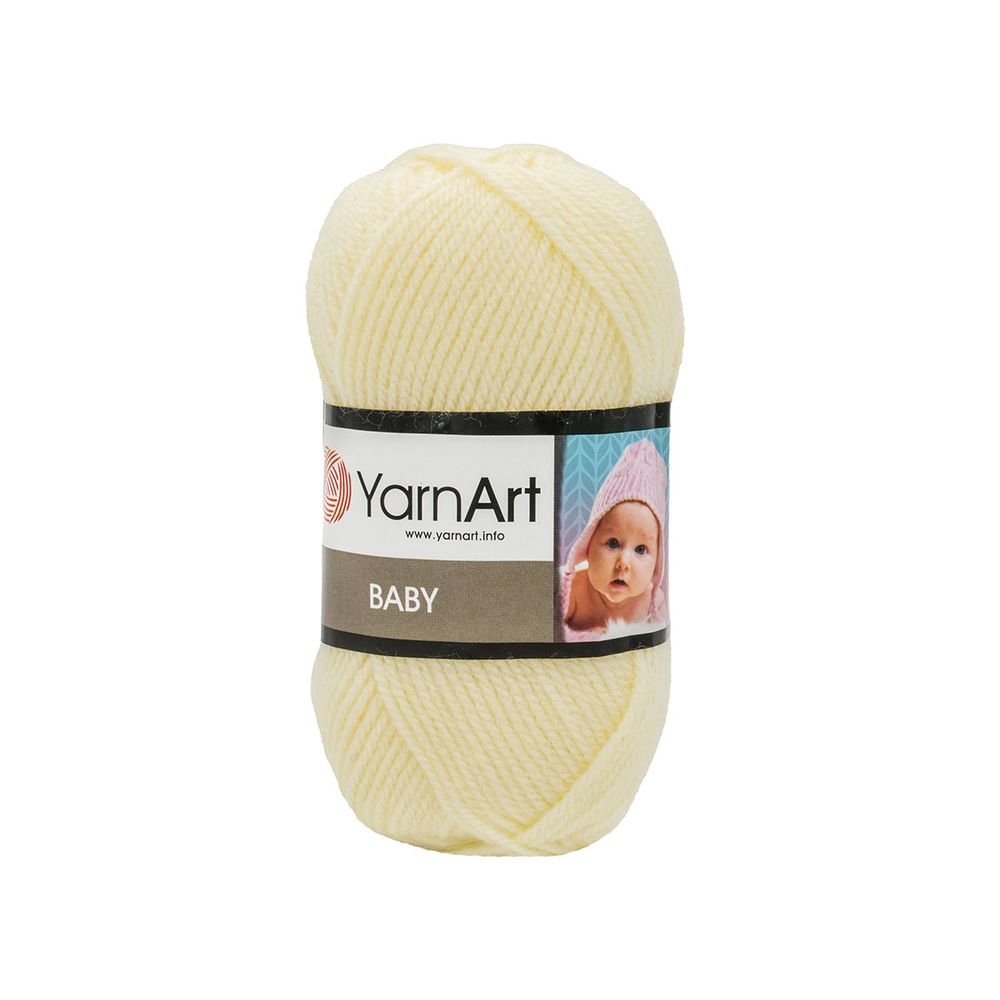 Пряжа YarnArt (ЯрнАрт) Baby / уп.5 мот. по 50 г, 150м, 7003 молочный