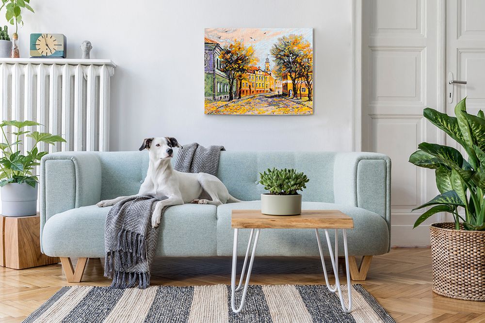 Алмазная (кристальная) мозаика Фрея, на подрамнике Красочная осень, 50х40 см