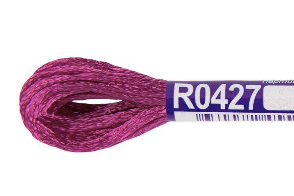 Мулине Gamma вискоза 100%, цв.R0427 т.фуксия, 12 мотков по 8 метров