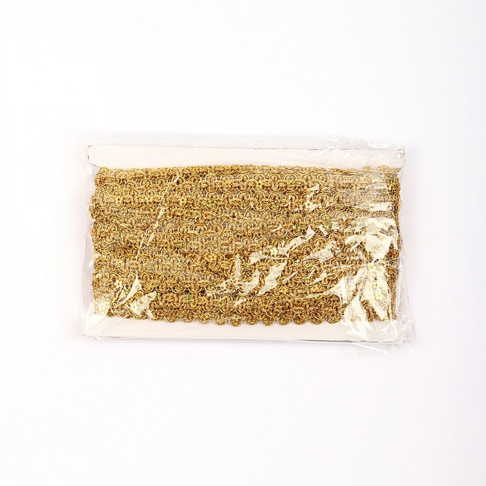 Тесьма отделочная 12 мм / 13.71 метров, TBY 905 цв.золото