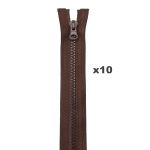 Молния трактор Т5 (5 мм) 1 зам., разъем., 70 см, F303 коричневый, 10 шт