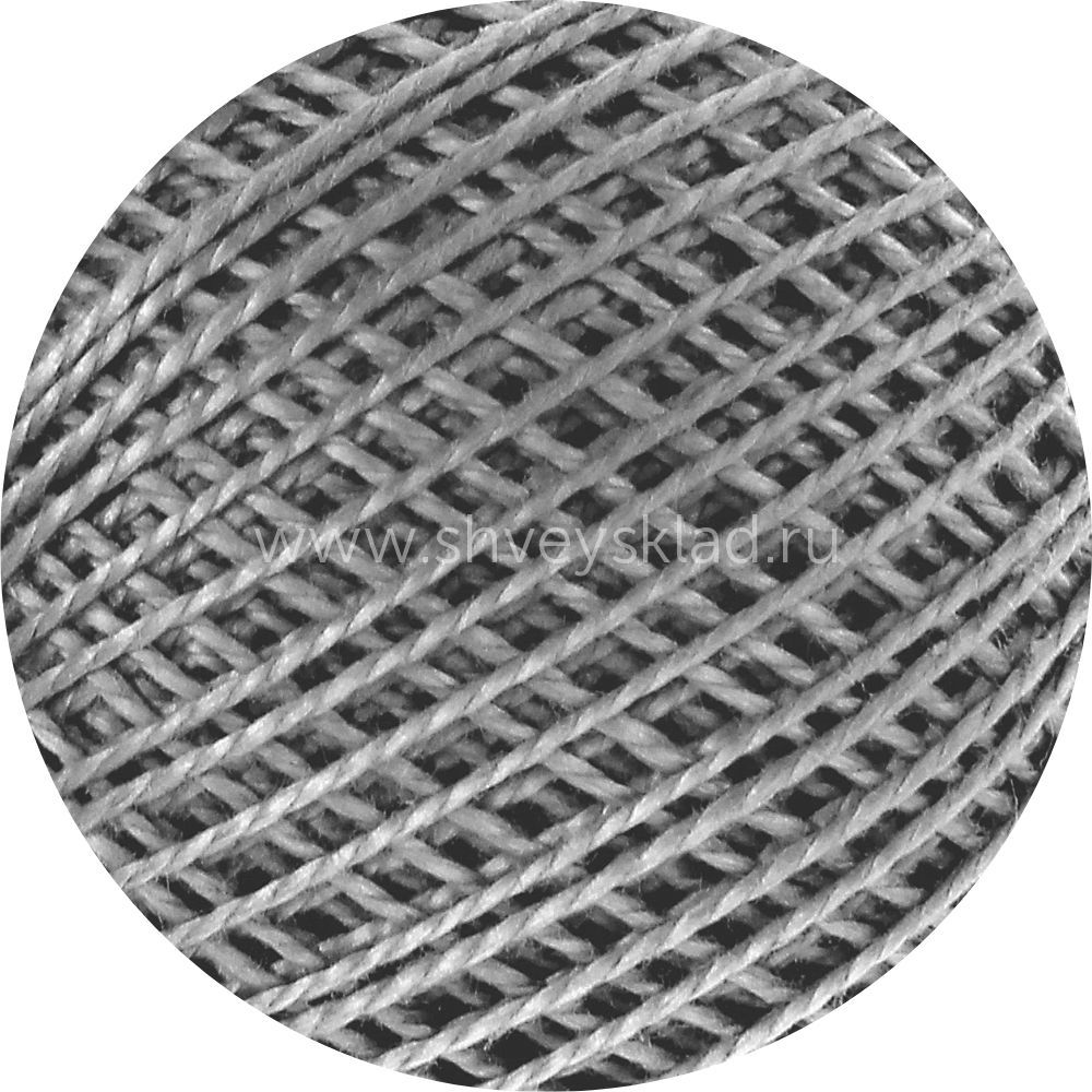 Пряжа ПНК им.Кирова Ирис / уп.20 мот. по 25 г, 150м, 7002 светло-серый