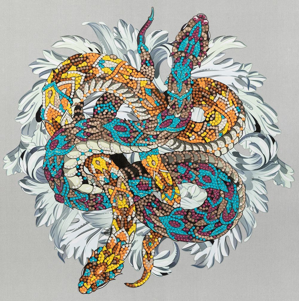 Алмазная (кристальная) мозаика Фрея, постер Сплетение, 30х30 см