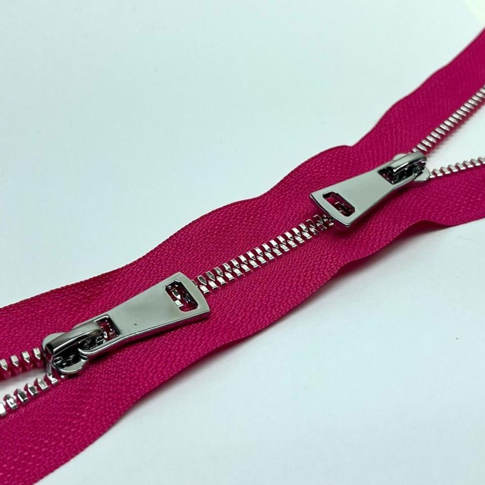 Молния трактор Т5 (5 мм) 2 зам., разъем., 110 см, никель D354 фуксия уп.1шт, TBY